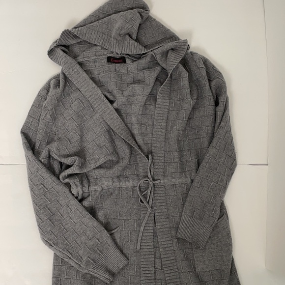 Hooded Open Sweater Jacket - Picture 5 of 9